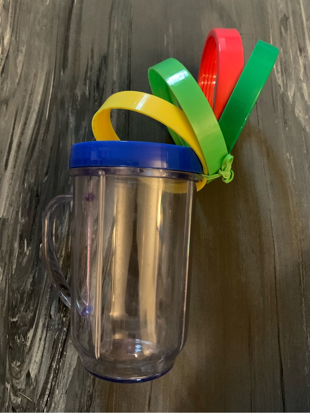 Magic Bullet Cup with Handle and 5 coloured Rims